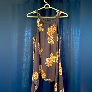 Torrid Purple Flower Flowy Sleevless Top Size 00